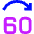 Button Jump Forward 60 Icon from Sharp Neon Set