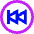 Button Rewind Circle 2 Icon from Sharp Neon Set