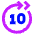 Button Skip Forward 10 Icon from Sharp Neon Set