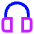 Headphones Icon from Sharp Neon Set