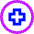 Sign Cross Circle Icon from Sharp Neon Set