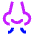 Nose Smell Icon from Sharp Neon Set