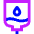 Blood Bag Donation Icon from Sharp Neon Set