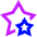 Double Star Icon from Sharp Neon Set