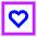 Heart Square Icon from Sharp Neon Set