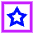 Star Square Icon from Sharp Neon Set