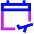 Calendar Flight Icon from Sharp Neon Set