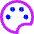Paint Palette Icon from Sharp Neon Set