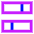 Dashboard Horizontal Rectangle Split 1 Icon from Sharp Neon Set
