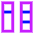 Dashboard Vertical Rectangle Split 5 Icon from Sharp Neon Set