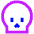 Skull 1 Icon from Sharp Neon Set