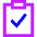 Clipboard Check Icon from Sharp Neon Set