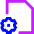 Document Setting Gear Icon from Sharp Neon Set