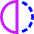 Flip Horizontal Circle 1 Icon from Sharp Neon Set