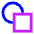Circle And Square Shape Icon from Sharp Neon Set