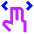 Two Finger Drag Hotizontal Icon from Sharp Neon Set