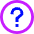 Help Question 1 Icon from Sharp Neon Set
