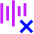 Voice Activation Delete Cross Icon from Sharp Neon Set