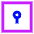 Keyhole Lock Square Icon from Sharp Neon Set