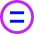 Equal Sign Circle Icon from Sharp Neon Set