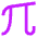 Pi Symbol Icon from Sharp Neon Set