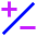 Plus Minus 1 Icon from Sharp Neon Set