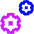 Cog Double Icon from Sharp Neon Set