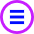 Hamburger Menu Circle Icon from Sharp Neon Set