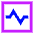 Wave Signal Square Icon from Sharp Neon Set