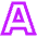 Text Outline Icon from Sharp Neon Set