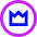 Crown Circle Icon from Sharp Neon Set