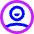 User Circle Avatar Happy Icon from Sharp Neon Set