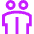 User Friendship Group Icon from Sharp Neon Set