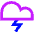 Lightning Cloud Icon from Sharp Neon Set