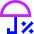 Rain Chance Icon from Sharp Neon Set