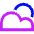 Sun Cloud Icon from Sharp Neon Set