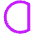 Waning Gibbous Moon Icon from Sharp Neon Set