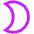 Waxing Cresent Moon Icon from Sharp Neon Set