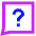 Chat Bubble Square Question Icon from Sharp Neon Set