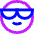 Smiley Cool Icon from Sharp Neon Set