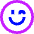 Smiley Wink Icon from Sharp Neon Set