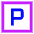 Parking Sign Icon from Sharp Neon Set