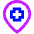 Location Pin Medical Hospital 1 Icon from Sharp Neon Set