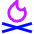 Campfire Icon from Sharp Neon Set