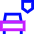 Car Insurance Icon from Sharp Neon Set