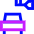 Car Rentals Icon from Sharp Neon Set
