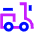 Motorcycle Courier Icon from Sharp Neon Set