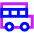 School Bus Side Icon from Sharp Neon Set