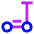 Scooter Icon from Sharp Neon Set