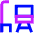 Train Station Icon from Sharp Neon Set